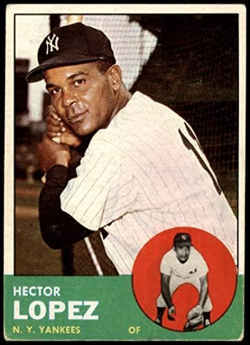 1963 Topps 92 Hector Lopez New York Yankees Good Yankees