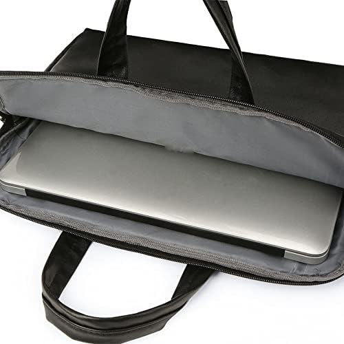 Dingzz Brethercase Leather Men Handbag Laptop Bag de documentos pretos portfólio Bag Designer