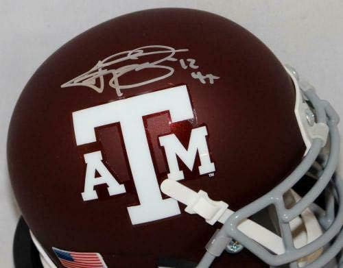 Johnny Manziel assinou o Texas A&M Aggies Maroon Mini capacete com ht -jsa W Auth - Mini capacetes autografados