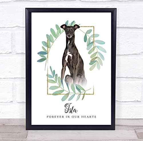 Memorial Greyhound para sempre em nossos corações Pet Pet Pet personalizado impressão