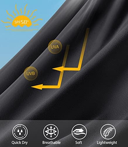 Northyard Men's UPF 50+ Camisas de proteção solar UV de manga comprida camisa de capuz SPF Dry Dry Fit Lightweight para caminhada