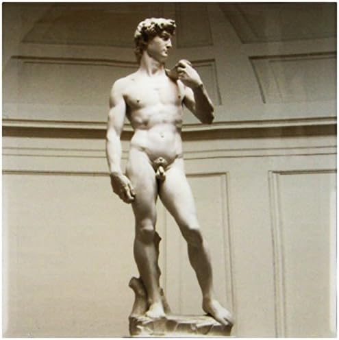 3drose cst_602_4 Michelangelo estátua de cerâmica David estátua montanha -russa, conjunto de 8