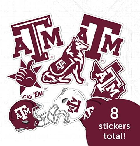 Adesivo da Universidade da Texas A&M Aggies Tamu adesivos Vinil Decalques de vinil Scrapbook de garrafa de água de água T2 T2