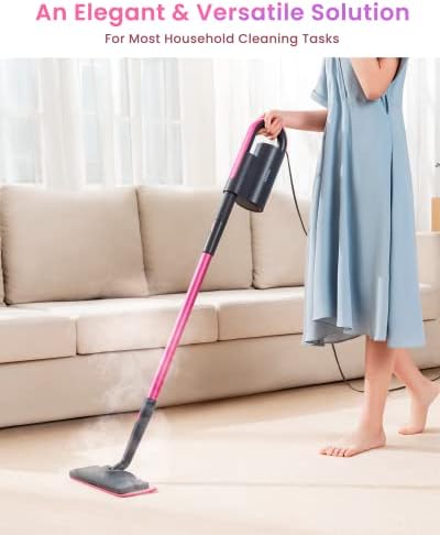 Limpador de esfregão a vapor Schenley com vapor de mão destacável para limpar o piso de madeira/laminado, telhas e rejunte, com