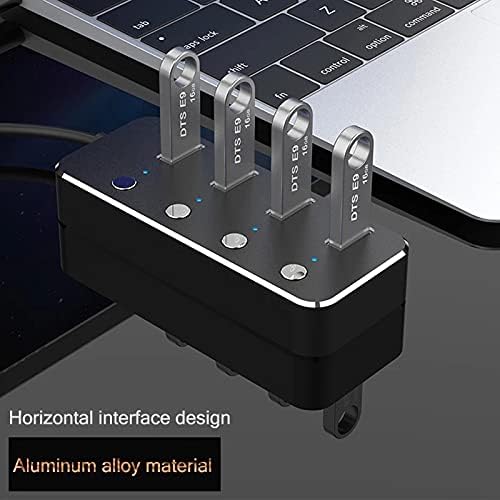 Liga de alumínio Zhyh 4 porta USB 3.0 cubo de subcontrole cubo de interruptor 60/120cm até 5gbps divisor