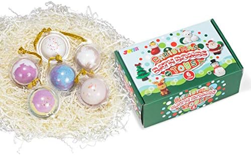 Bombas de banho com brinquedos internos, 6 pacotes Bombas de banho de espuma Ornamento com brinquedos de figuras, brinzelas de banho de spa, ótimo conjunto de presentes para aniversário, para meninos e meninas