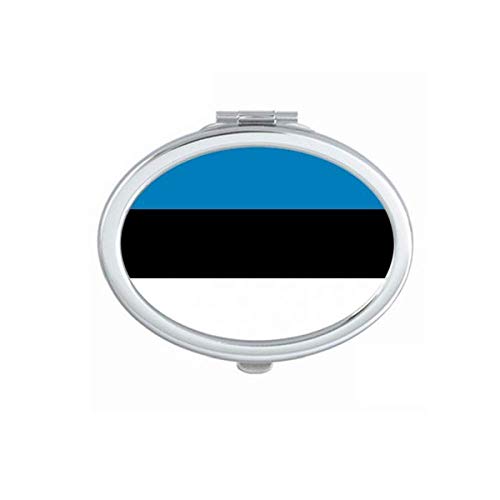Estonia Flag National Europa Country Mirror Portátil Fold Makeup Double lateral óculos
