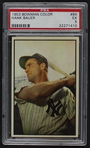 1953 Bowman 84 Hank Bauer New York Yankees PSA PSA 5.00 Yankees