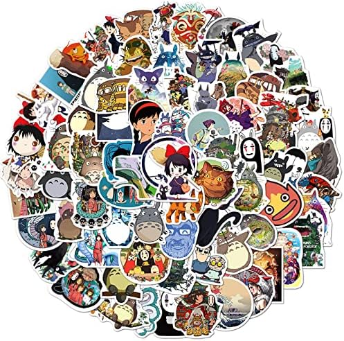 100pcs adesivos de anime fofos para garrafas de água, adesivos de desenhos animados kawaii para crianças adultos adultos,