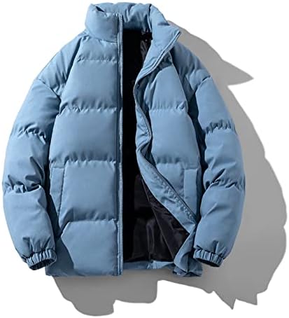 Jaquetas para homens de inverno colar sólido colarinho solto jaqueta de algodão espessada casuices casuais jaquetas