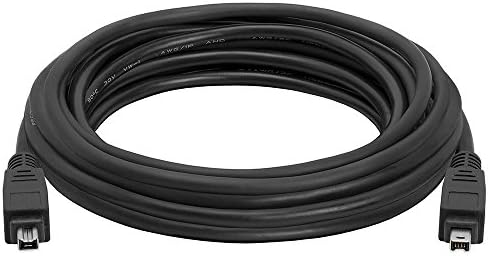 CMPLE - Cabo de Firewire de 15 pés de 4 pinos a 4 pinos masculino para machos Ilink DV Firewire 400 IEEE 1394 Cord