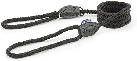 Ancol Rope Slip & Control Lead Black 1,5mx12mm