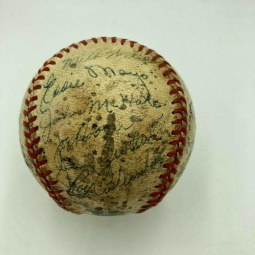 1945 Detroit Tigers World Series Champs Team assinou o Baseball PSA DNA CoA - Bolalls autografados