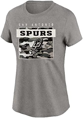 Exterterstuff San Antonio Spurs Youth Girls 7-16 Glitter Camo Team T-Shirt