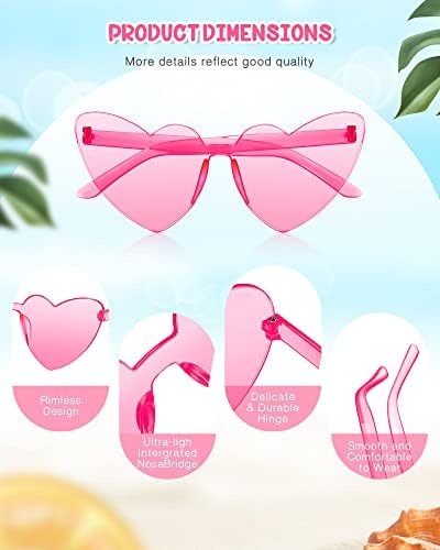 JDHXBMW Coração de festa Favorias de óculos a granel 24pcs Óculos de sol femininos Trendy Eyewear Sunglasses Womens for Women