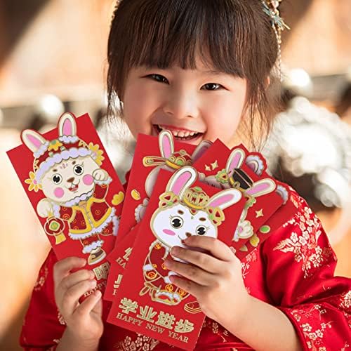 Envelopes de bolsa infantil de pretyzoom 24pcs 2023 envelopes vermelhos envelopes de dinheiro da sorte chineses com