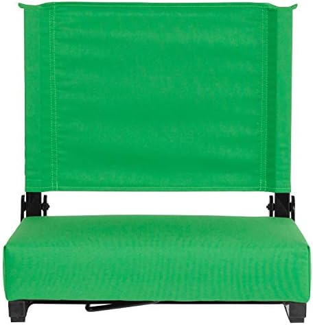 Flash Móveis Setrand Comfort Seats by Flash - Cadeira de estádio verde brilhante - 500 lb. Cadeira dobrável nominal - Carga