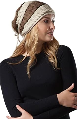 Malha de malha macia flexível, macio, aconchegante e confortável, gorro de inverno para mulheres com pompom