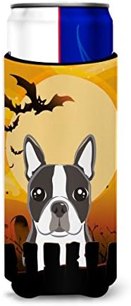 Tesouros de Caroline BB1761MUK Halloween Boston Terrier Ultra Hugger para latas finas, lata de manga mais refrigerada Machine lavável
