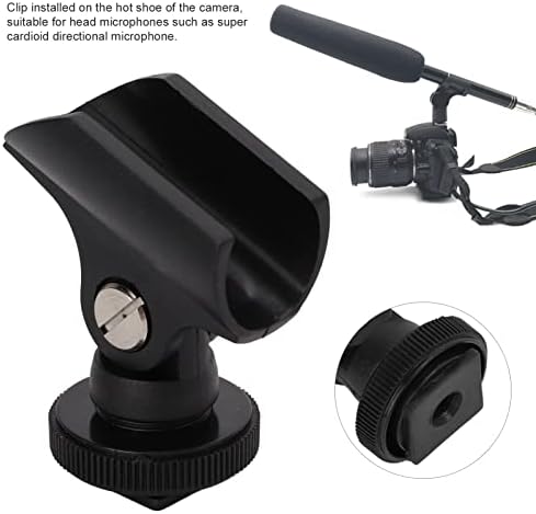 Clipe de sapatos quentes de microfone, universal conveniente 1,95 cm de clipe de clipe de microfone de plástico ajustável