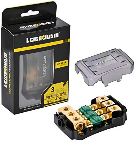 Leigesaudio Copper 0/4 Beda até 4/8 Beda de 60 amp Mini ANL 3 Way Fuset Holder Distribution Block