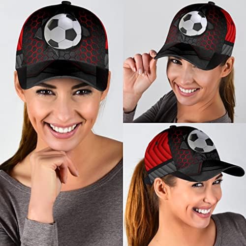 Cap de beisebol de futebol de amor personalizado, chapéu de futebol para homens, chapéus de futebol de futebol de futebol de futebol