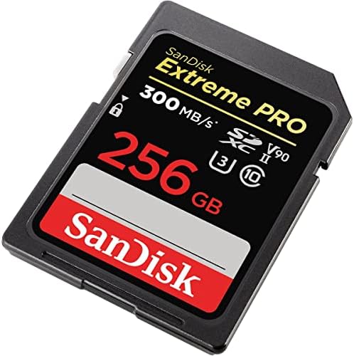 Sandisk 256 GB Extreme Pro UHS-II Cartão de memória, 300MB/S Leia, 260MB/S Write