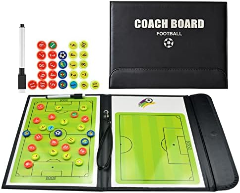 Joyeee futebol futebolista magnético Placa de Coach Magnetic com Eraser Dry, caneta marcadora, ímãs - Futebol Soccer Tacic Board Board Strategy Kit de Clipboard Kit #1