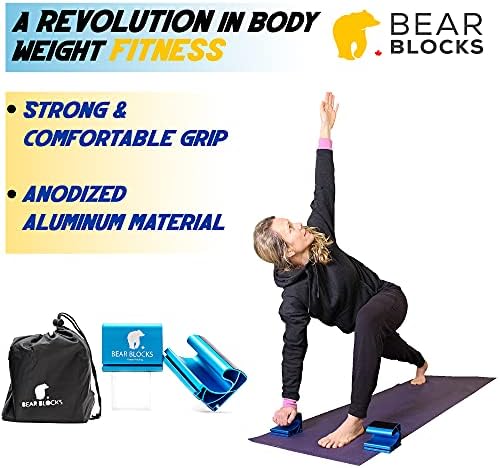 Barras de flexão de bloqueios de urso - barras seguras de push -up - pushup de treinamento de força Stands Perfect for Home Gym