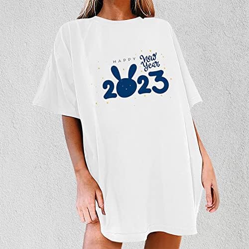 Mulheres Manga curta Comfort Color 2023 Roupas Crewneck Blusa de brunch gráfico camiseta de outono de verão para mulheres