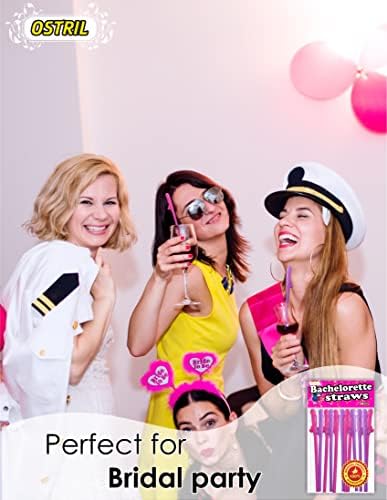 12pcs Bachelorette Party Straws para jogos de chuveiro nupcial travessores, decorações de pênis Decorações de despedida