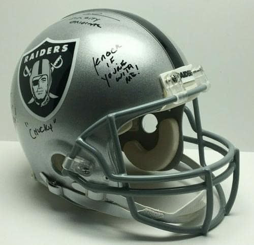 Jon Gruden assinou o capacete Sin City Original/Chucky/bata se você estiver comigo! JSA - Capacetes NFL autografados