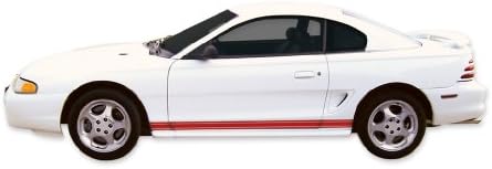 Mustang 1987-2004 Kit de decalques e listras laterais laterais e listras no estilo GT-preto
