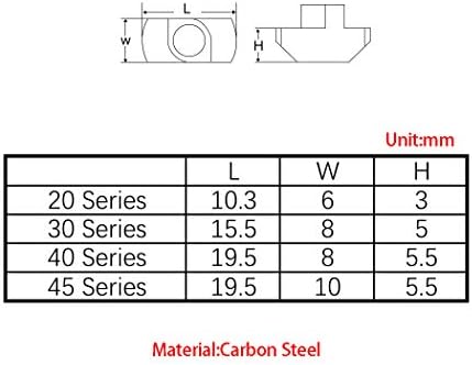 M3 T porca níquel níquel aço carbono t slot porca para 4040 Extrusão de alumínio Standard European