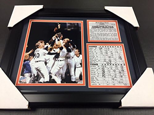 11x14 emoldurado em 1984 Detroit Tigers World Series Champions 8x10