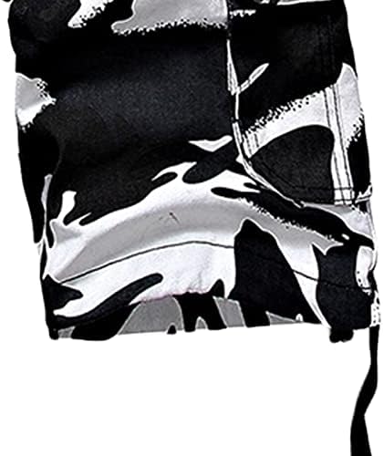 Shorts de carga de camuflagem para homens shorts de camuflagem com vários bolsos leves calças curtas ao ar livre sem cinto