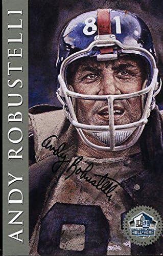 Andy Robustelli assinou JSA 1998 HOF Signature Series 450/2500 - Cartões de futebol autografados da NFL