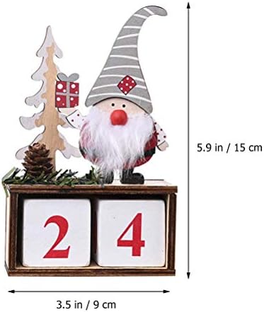 PretyZoom 2pcs 2020 Christmas Wooden Papai Noel Festas de Ornamento de Desktop