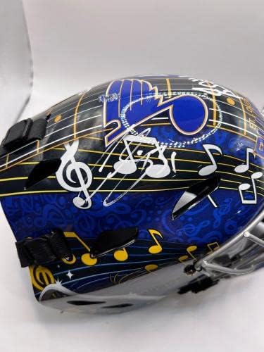 Curtis Joseph Cujo Grant Fuhr St Louis Blues Auto -Goalie Mask PSA COA - Capacetes e máscaras autografadas da NHL