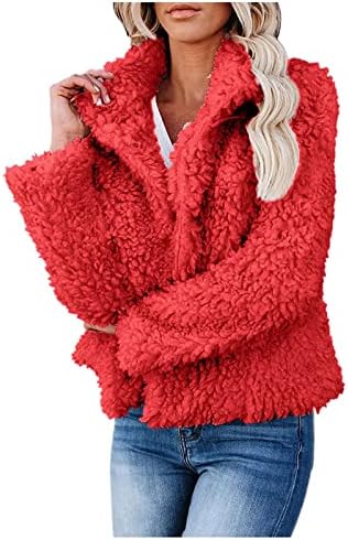 Cardigã escolar de tamanho elegante Cardigã de inverno Caaps de manga comprida lapela Fuzzy Fit Warm Cardigans sólidos para