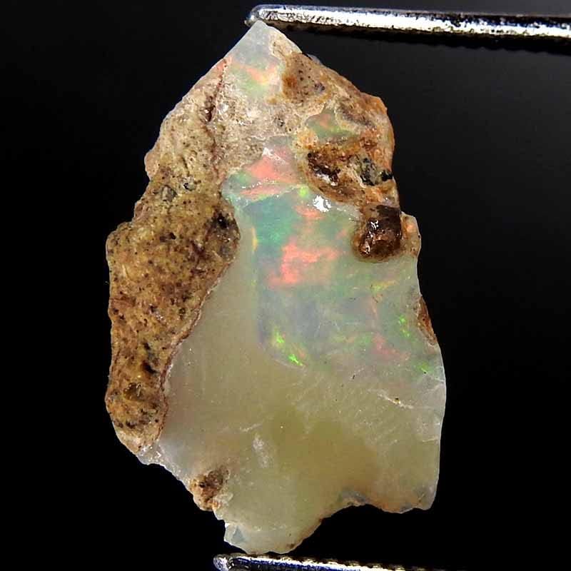 Jewelgemscraft ™ 02.71cts. Pedra opala crua de incêndio, áspera natural, cristais de pedras preciosas, rocha opala etíope,