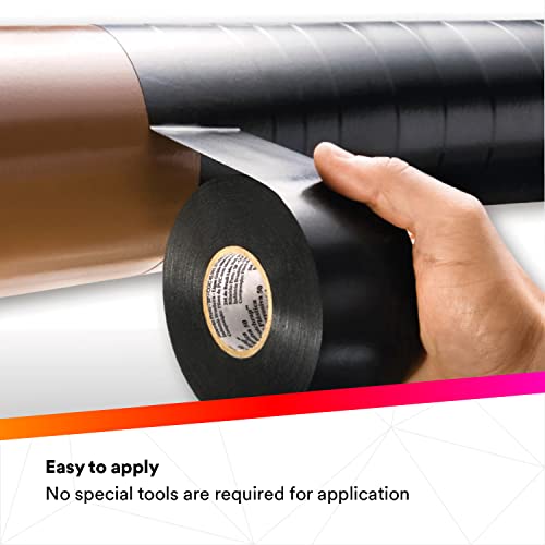 Scotch Super 33+ Scotchrap Vinyl Currosion Protection Fita 50, sem impressão, 2 polegadas x 100 pés, preto