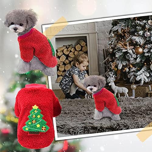 Costume de cosplay de Natal do Halloween de Pet Celebre Cat Christmas Christmas Pet Quart Dog com suas roupas de lã