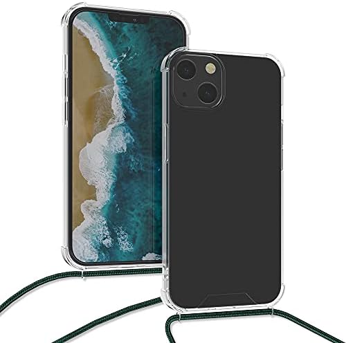 Kwmobile Crossbody Case Compatível com Apple iPhone 13 - CASE CLARE TPU TOPA TAMPA COM CORDA DE CABE