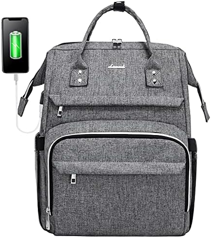 Backpack de laptop LoveVook para mulheres com bolsa de cabo Anti -roubo viagens Backpacks Bookbags Bag, preto