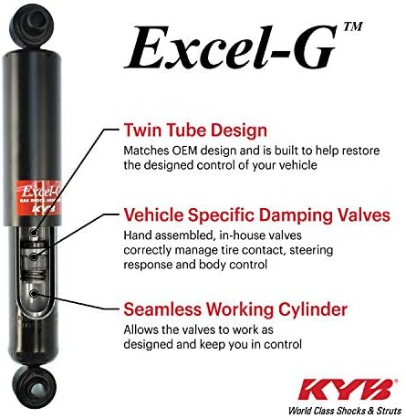 KYB 339128 Strut de gás Excel-G, preto, prata