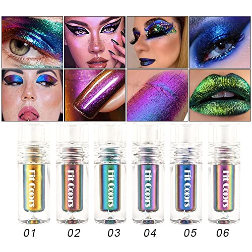 Swetiyou Chameleon Liquid Eyeshadow, Glitter Liquid Eyeshadow Formação Formação Intensa Mudança de Cores Durando