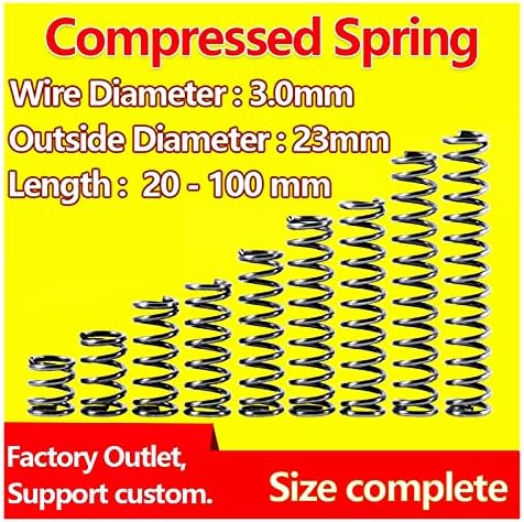 Máquinas de brinquedo Substituição Compressão da primavera Pressão Fio da mola Diâmetro de 3,0 mm, diâmetro externo 23mm Retorno