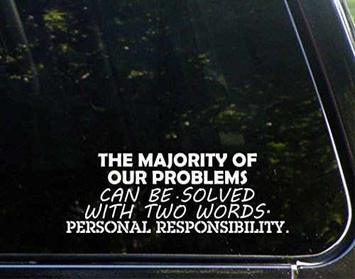 A maioria dos nossos problemas pode ser resolvida com duas palavras, responsabilidade pessoal - 8 3/4 x 3 1/4 - Data de vinil