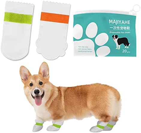 Majiyahe 3packs x 20pcs Sapatos de estimação descartáveis ​​Botas de cachorro à prova d'água de cã